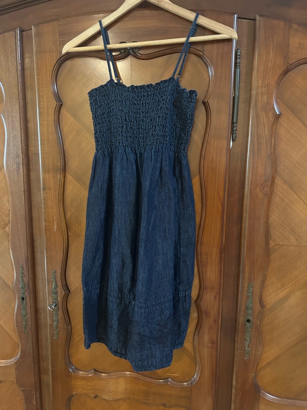 Juicy Couture Denim Dress w/ Embroidered bottom Size M #1066